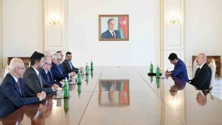TBMM Başkanı Kurtulmuş, Azerbaycan Cumhurbaşkanı Aliyev tarafından kabul edildi