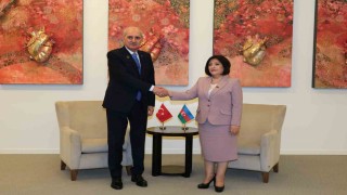 TBMM Başkanı Kurtulmuş, Azerbaycan Milli Meclisi Başkanı Gafarova ile görüştü