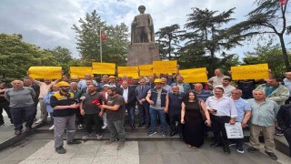 Trabzonda madencilerin maaş protestosu