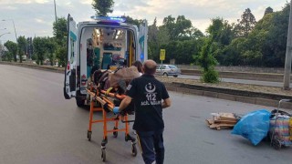 Trafiğe kapalı alanda kaza: 1 yaralı