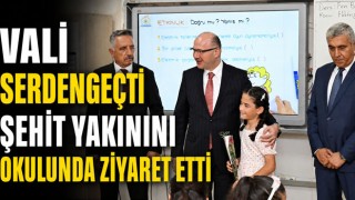 Vali Serdengeçti Şehit Yakınını Okulunda Ziyaret Etti