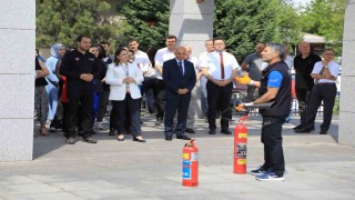 Valilikte yangın tatbikatı