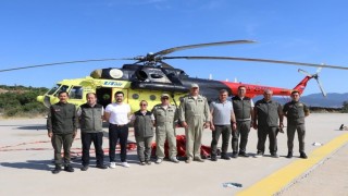 Yatağanda konuşlu yangın söndürme helikopteri hizmete başladı