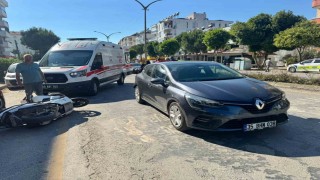 Yaya geçidinde duran motosiklete arkadan çarptı: 1 yaralı