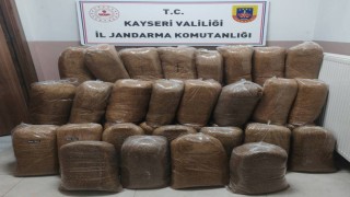 Yolcu otobüsünde 510 kilo kaçak tütün bulundu