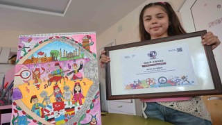 8 yaşındaki Ressam Asya, 300 bin rakibini geride bırakarak dünya birincisi oldu