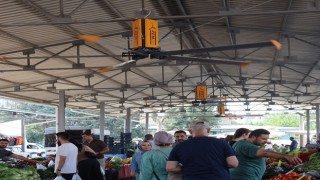 Adana'da Kapalı Pazara Güneş Enerjili Vantilatör Sistemi Kuruldu