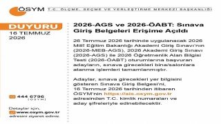 AGS ve ÖABTnin giriş belgeleri erişime açıldı