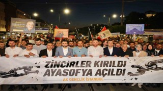 AK Parti Gençlik Kollarından düzenlenen Ayasofya Yürüyüşüne binler katıldı