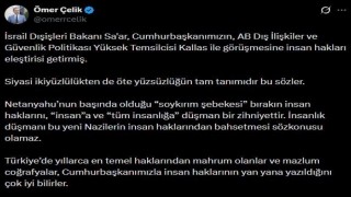 AK Parti Sözcüsü Çelik: (İsrail Bakanı Saara) İnsanlık düşmanı bu yeni Nazilerin insan haklarından bahsetmesi söz konusu olamaz