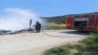 Altınözüde çöplük yangını