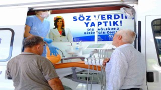Aydın Büyükşehir Belediyesi Mobil Ağız ve Diş Sağlığı Kliniklerine vatandaşlardan yoğun ilgi