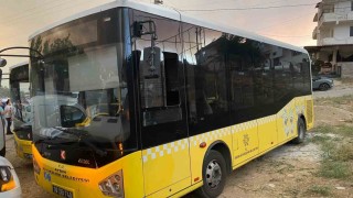 Aydın Büyükşehir otobüsleri tahliye için beklemede