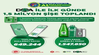Bakan Kurum duyurdu: DOA ile ilk gün 1,5 milyon şişe toplandı