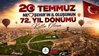 Başkan Arıdan Nevşehirin il oluşunun 72. yılı mesajı