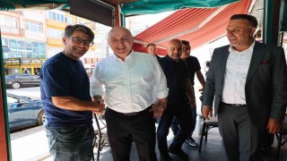 Başkan Muzaffer Bıyık esnaf ve vatandaşla buluştu