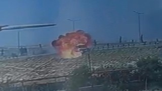 Batman beton mikserinin alev aldığı kaza güvenlik kamerasında