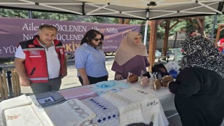 Bayburt'ta şehit ve gazi ailelerinin el emeği ürünleri sergilendi