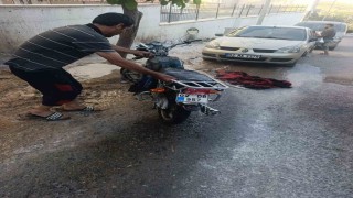 Besnide motosiklet yangını korkuttu neden oldu