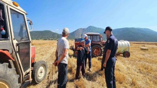 Biçerdöver operatörlerine yangın eğitimi
