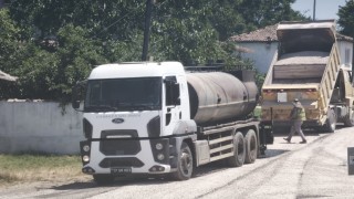 Biga Geyikkırı Köyü yolu yenilendi