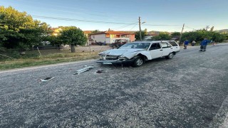 Bilecikte maddi hasarla atlatılan trafik kazası