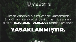 Bingölde ormanlık alanlara girişler yasaklandı