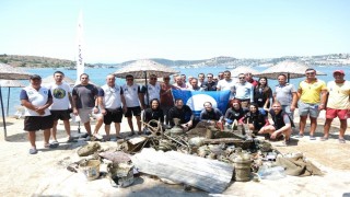 Bodrum'da deniz dibinden 370 kilogram atık çıkarıldı