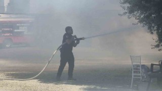 Bodrumda personel lojmanında yangın