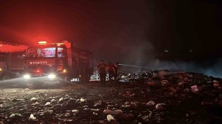 Burdurda çöp depolama alanında yangın
