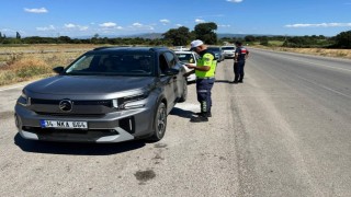 Çanakkalede jandarma ekiplerince trafik denetimi