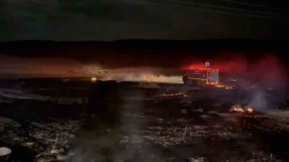 Çorumda anız yangını itfaiyenin müdahalesiyle kontrol altına alındı