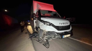 Çorumda kamyonetle çarpışan motosikletin sürücüsü hayatını kaybetti