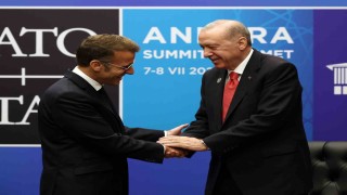 Cumhurbaşkanı Erdoğan, Macron ile görüştü