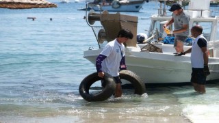 Deniz Dibi Temizliğinin 10. Etabı Türkbükünde gerçekleştirildi