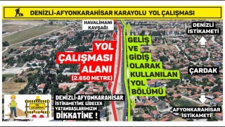 Denizli-Afyonkarahisar Karayolundaki yol çalışması nedeniyle yolculuklar 1 saate kadar uzayabilir