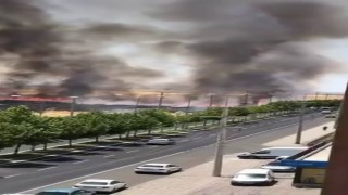 Diyarbakırda anız yangını: Dumanlar gökyüzünü kapladı