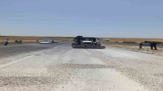 Diyarbakırda hafriyat kamyonu devrildi: 1 yaralı