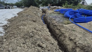 Düzcede köylerde isale hattı çalışmaları sürüyor