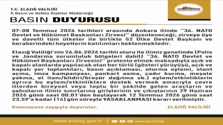 Elazığda 14 günlük eylem yasağı