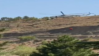 Elazığdaki dağlık alan yangınına havadan müdahale başladı