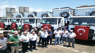 Erdemli Belediyesi hizmet filosuna 10 yeni kamyon