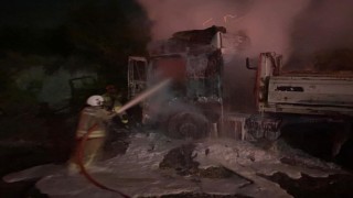 Erzin'de tır alevlere teslim oldu