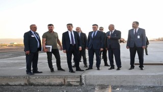 Erzurum Havalimanındaki çalışmalara yerinde inceleme