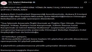 Etimesgut Belediyesine mali suç operasyonu: 52 şüpheli yakalandı