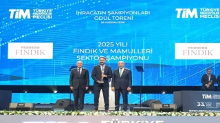 Ferrero Fındık, fındık ve mamulleri sektörünün ihracat şampiyonu oldu