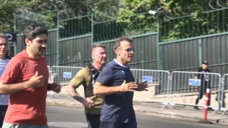 Fransa Cumhurbaşkanı Macron, Ankarada sabah koşusu yaptı