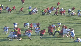 Futbol maçındaki kavga kameraya yansıdı