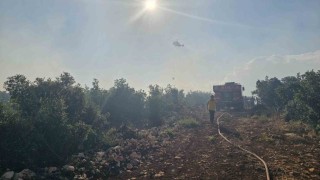 Gaziantepte çıkan orman yangını havadan ve karadan müdahaleyle söndürüldü