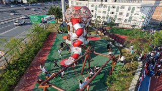 Gaziosmanpaşada Dünya Kupası temalı park törenle açıldı